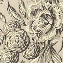 Brown Flower Print Italian Paper ~ Carta Varese Italy
